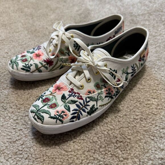 Keds Shoes - Keds x Rifle Paper Co Champion Herb Garden botanical embroidery sneakers, size 7